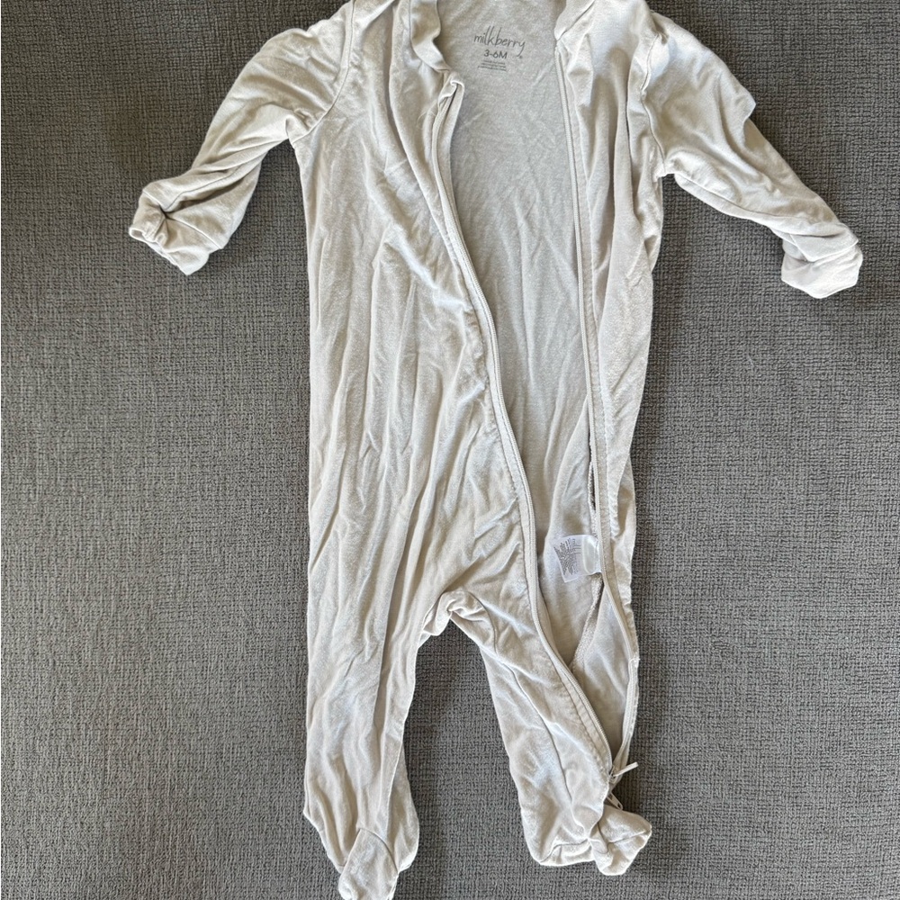 Aden + Anais Cream Footies One Piece